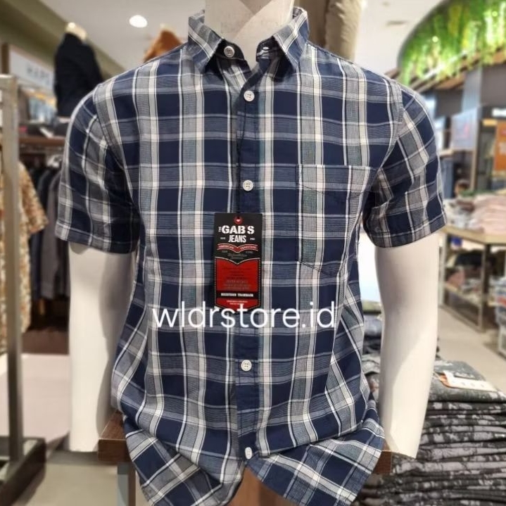 KEMEJA PRIA BRAND GABS ORIGINAL LENGAN PENDEK SLIMFIT LAO2989
