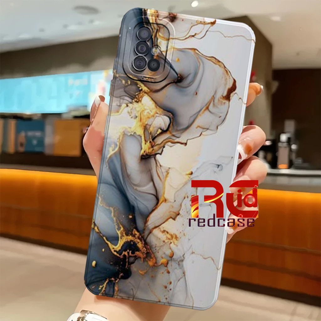 Case Samsung A31 A51 A71 A02S A03S  Softcase Lentur Protect Camera Motif Marble