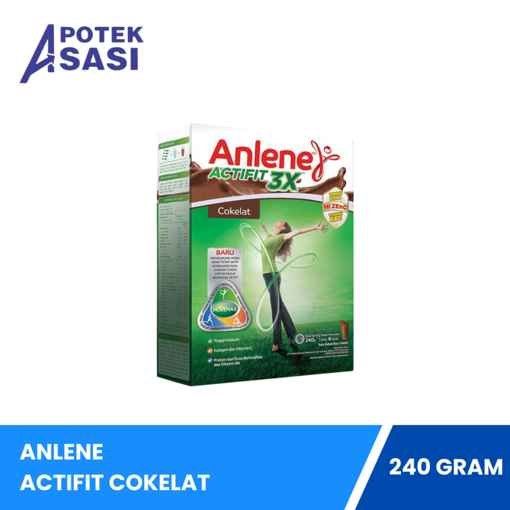 

Anlene Actifit Rasa Cokelat Box - 240 Gram