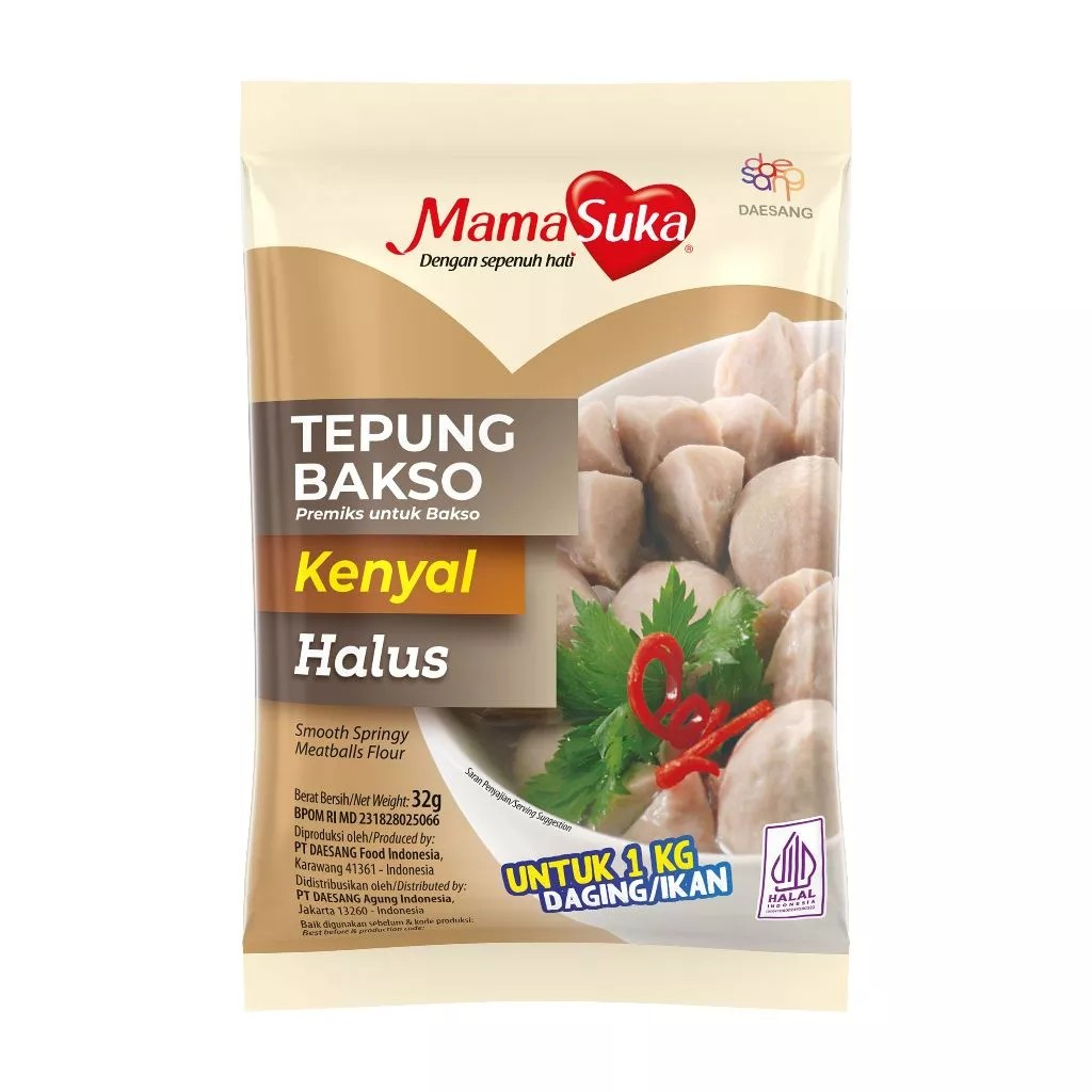 

Mamasuka Tepung Bakso 32gr Premiks Bakso Kenyal Halus