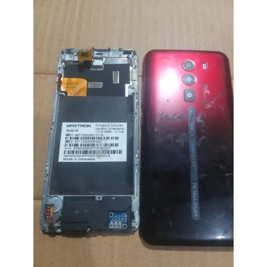 Lcd Tc minus Retak Hp maxtron S8 Reno S8 Pro S8 Plus V12 Renbow  v20 Ori cabutan normal