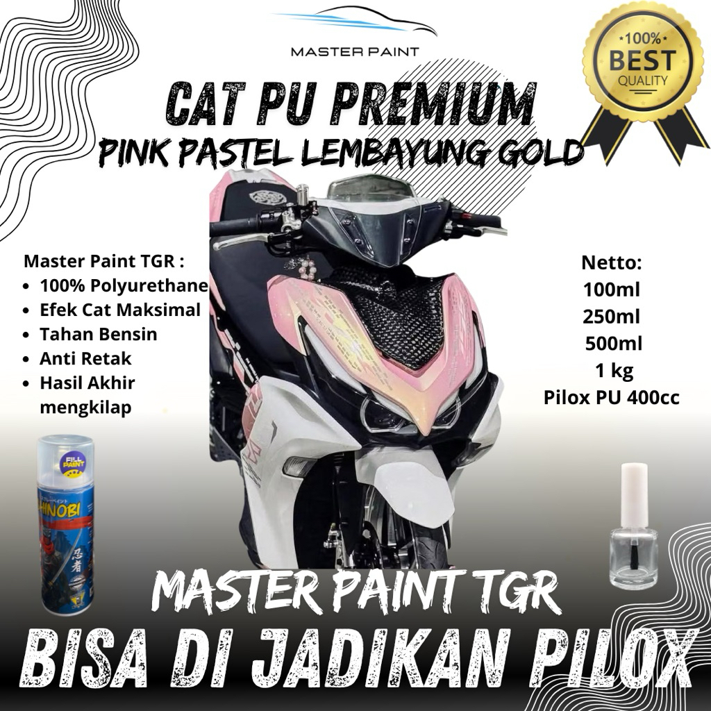 ( BISA DIJADIKAN PILOX ) CAT PU PINK PASTEL LEMBAYUNG GOLD | CAT PINK PASTEL LEMBAYUNG GOLD