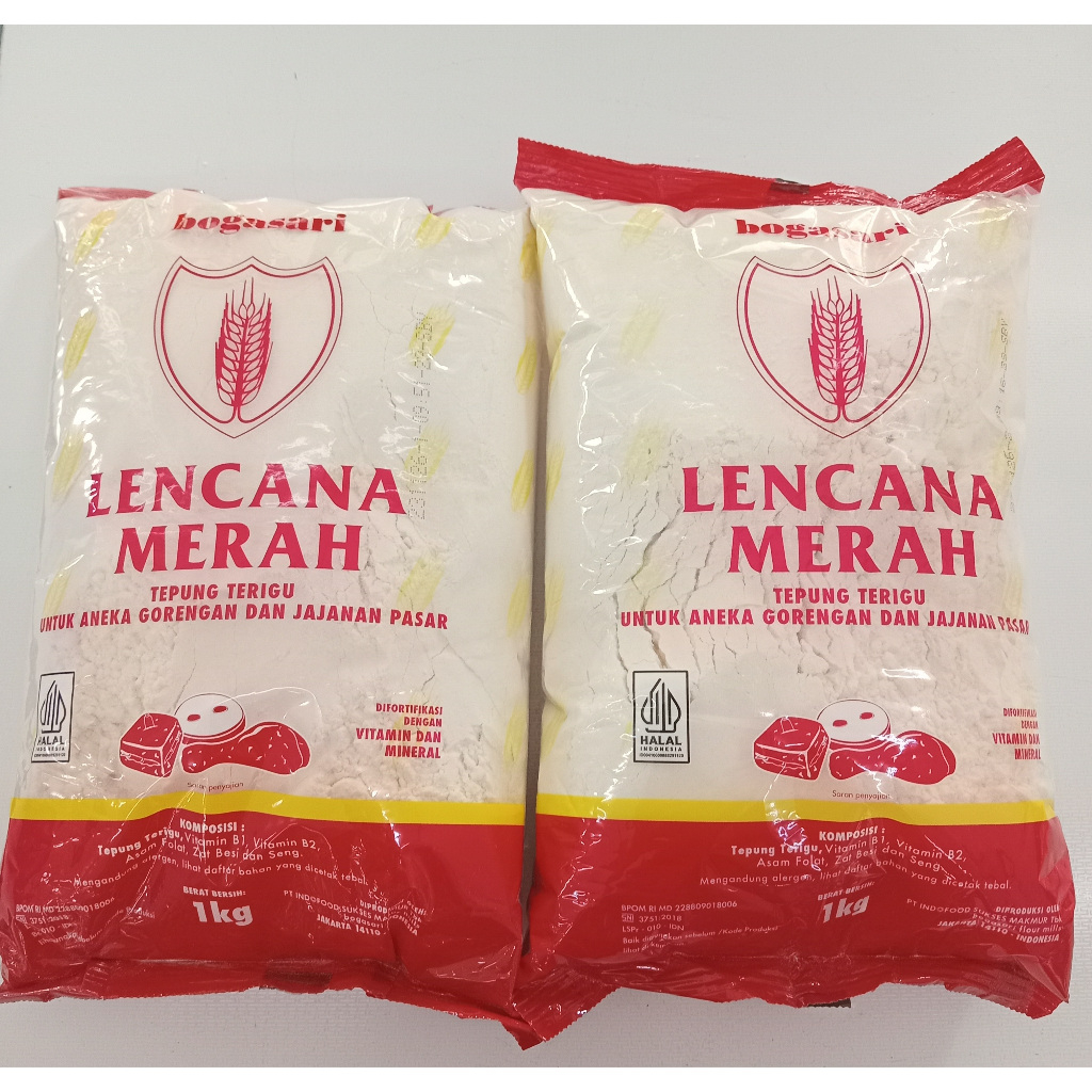 

Tepung Terigu Lencana Merah Berat Bersih 1 KG