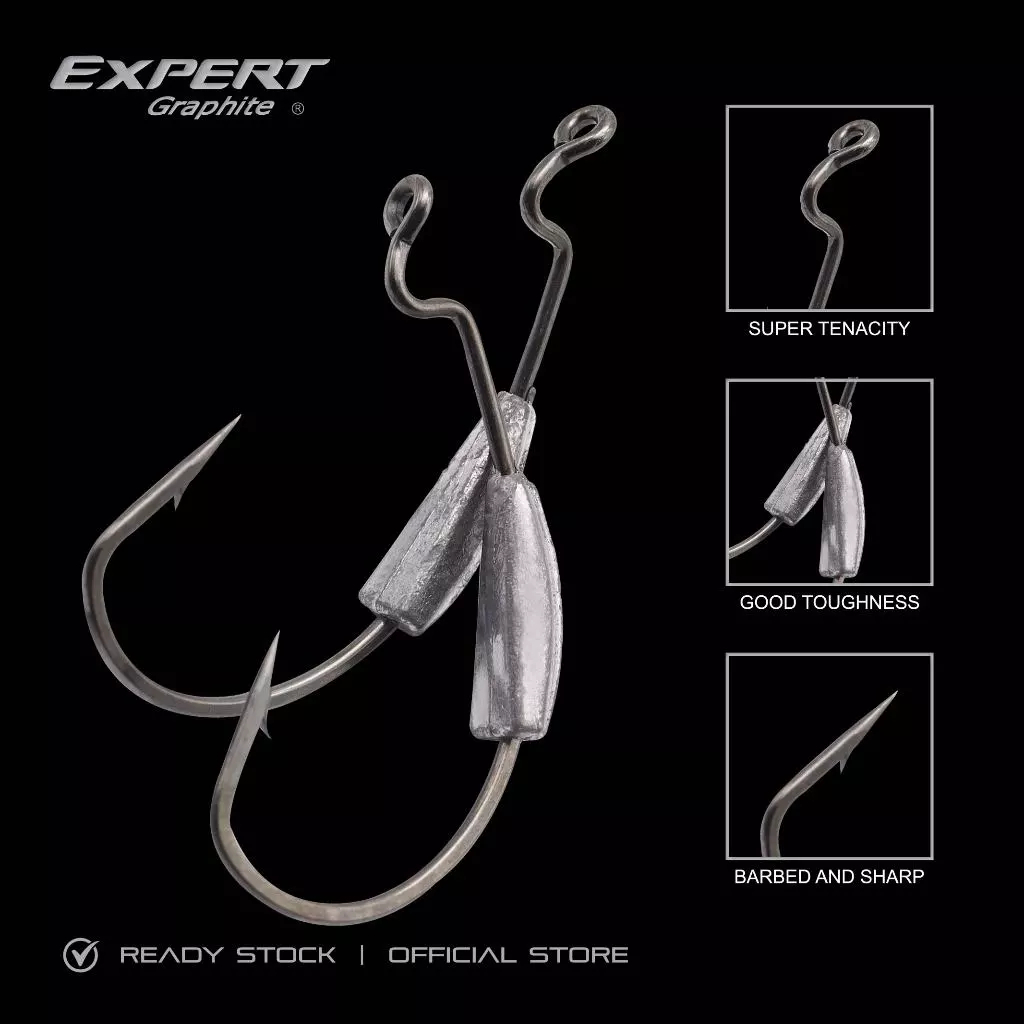EXPERT GRAPHITE EWG BASS Weighted Hook 3212