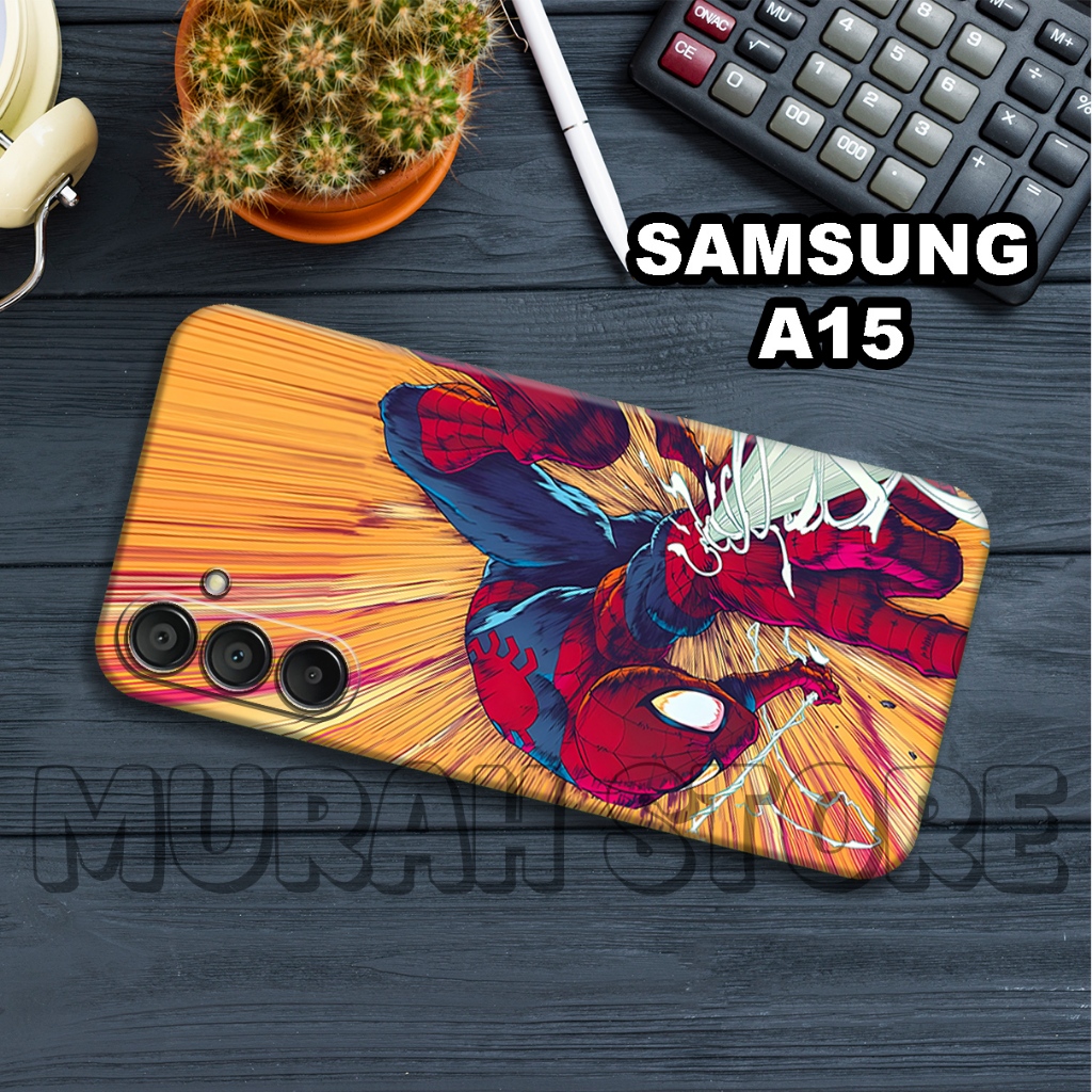 MS13 | Case SAMSUNG A15 | Motif Spiderman | Case SAMSUNG A15 | Casing | Kesing | Pelindung HP | Sili