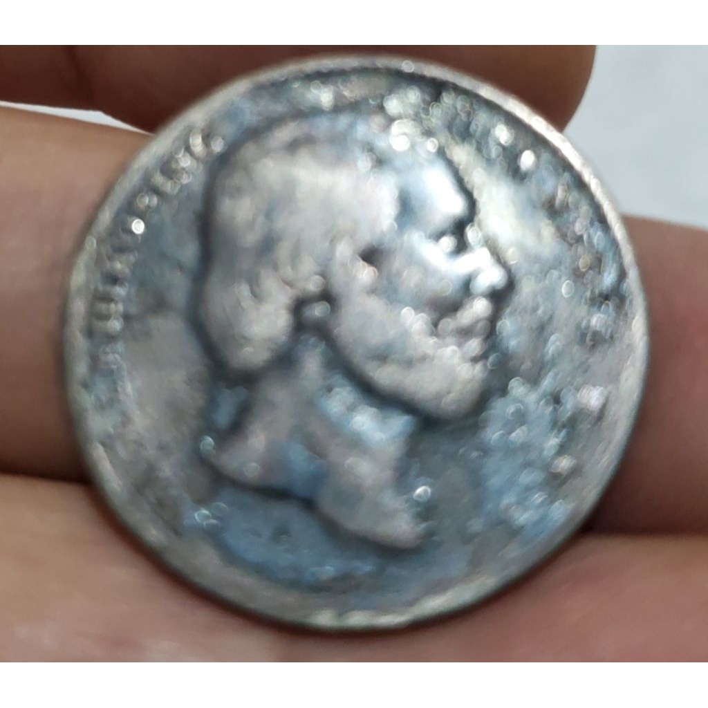 koin perak 1/2 willem 1869 1keping u koleksi asli kuno