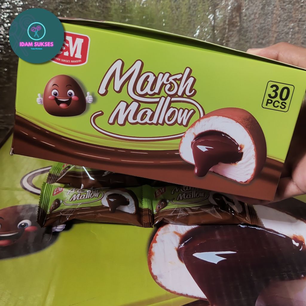 

DSM marshmallow coklat mochi isi 30 pcs 1 box