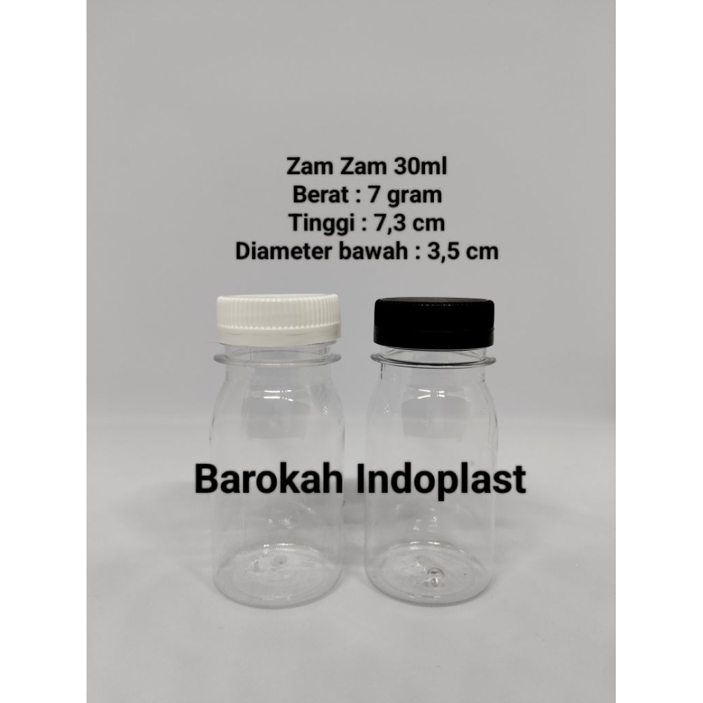 Botol Zam Zam 30ml / Botol Jelly 30ml / Botol Plastik 30ml