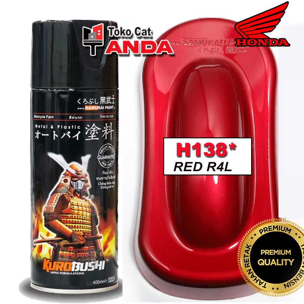 Samurai Paint Honda Red R4L H138* - Cat Semprot Merah Honda semprot - Cat merah Honda