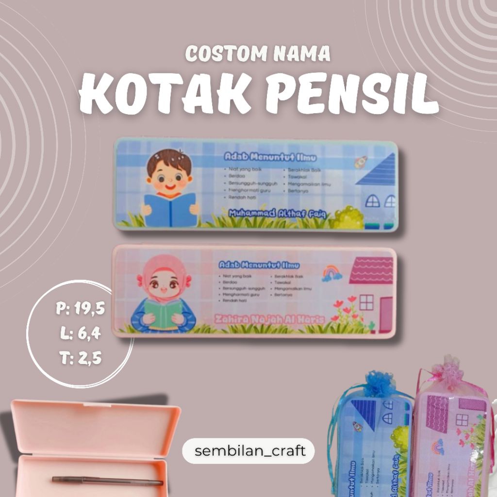 

Kotak Pensil Costom Nama