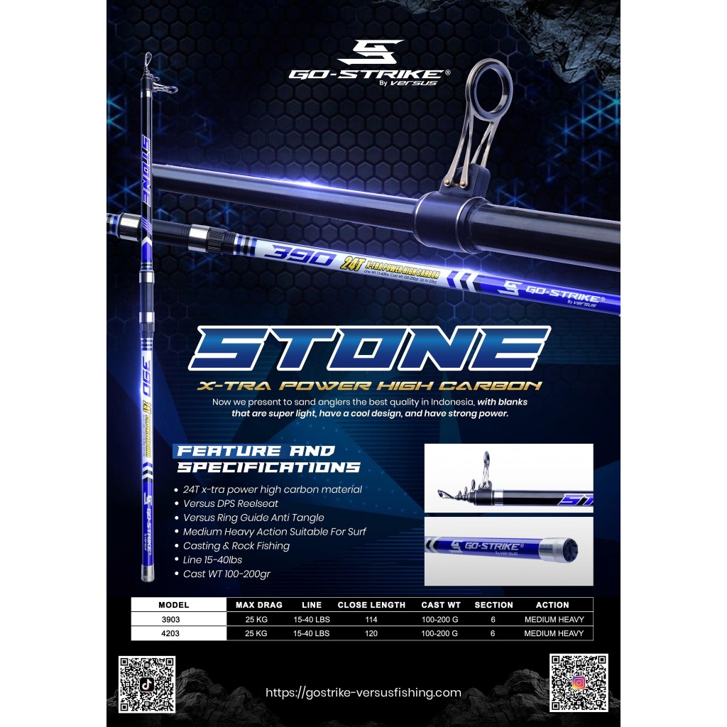 Rod TELESCOPIC SURF VERSUS GO STRIKE STONE