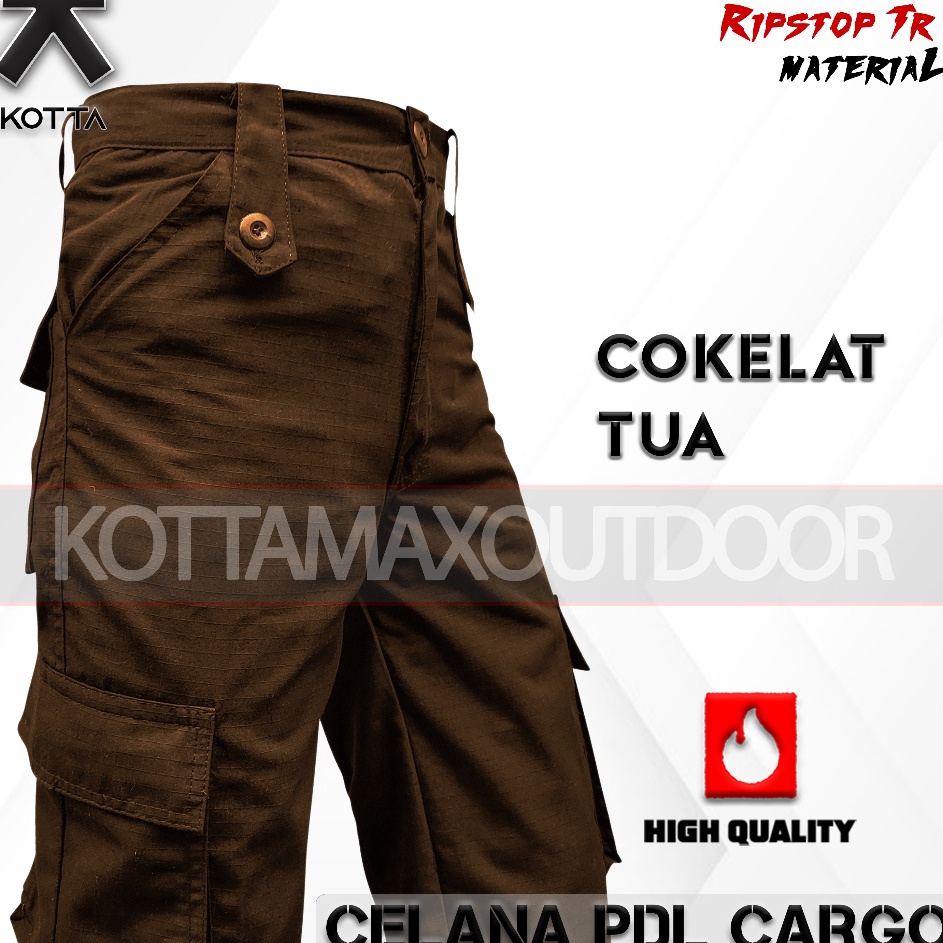 CELANA PDL CARGO COKELAT TUA CELANA KERJA SATPAM BAHAN RIPSTOP KOTAK KOTAK COKLAT PANJANG CARGO  CEL