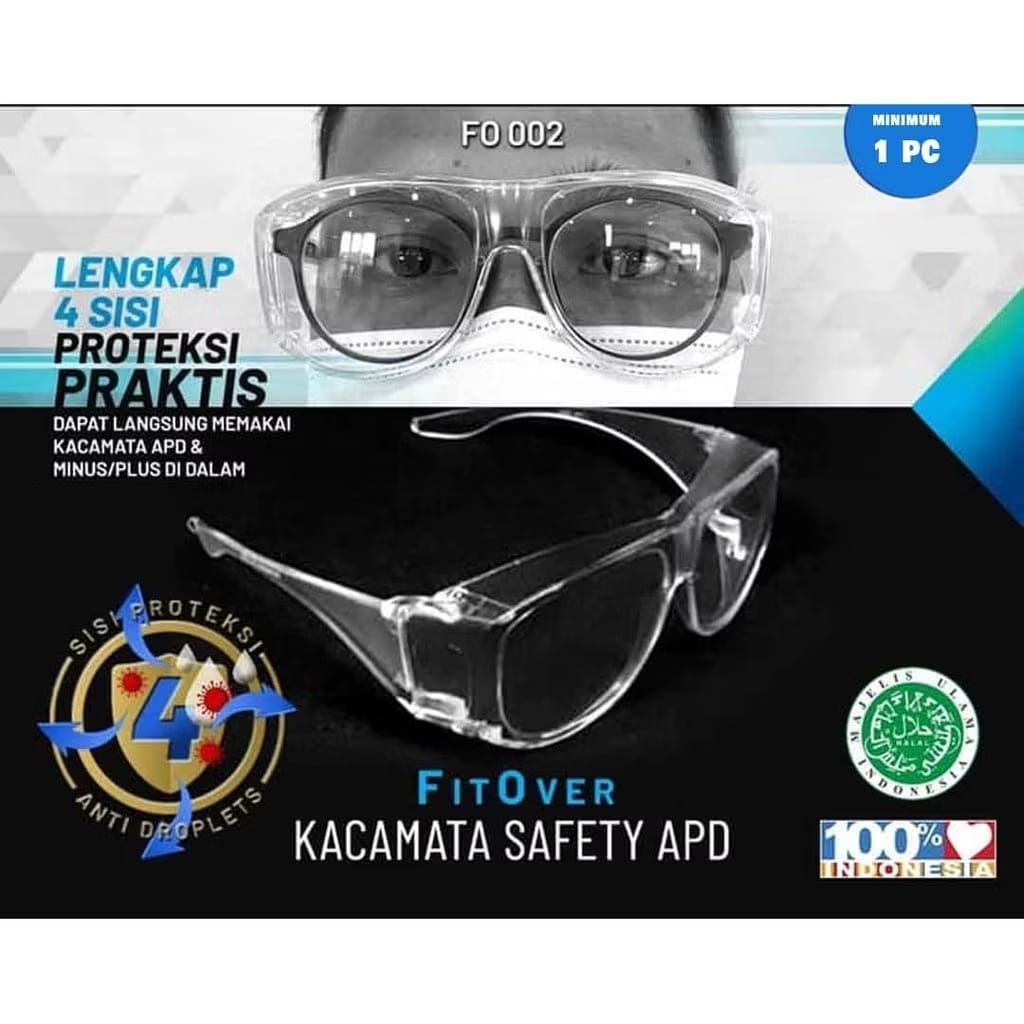 kacamata safety kacamata fitover kacamata anti debu kacamata pelindung debu kacamata kerja Doble kac