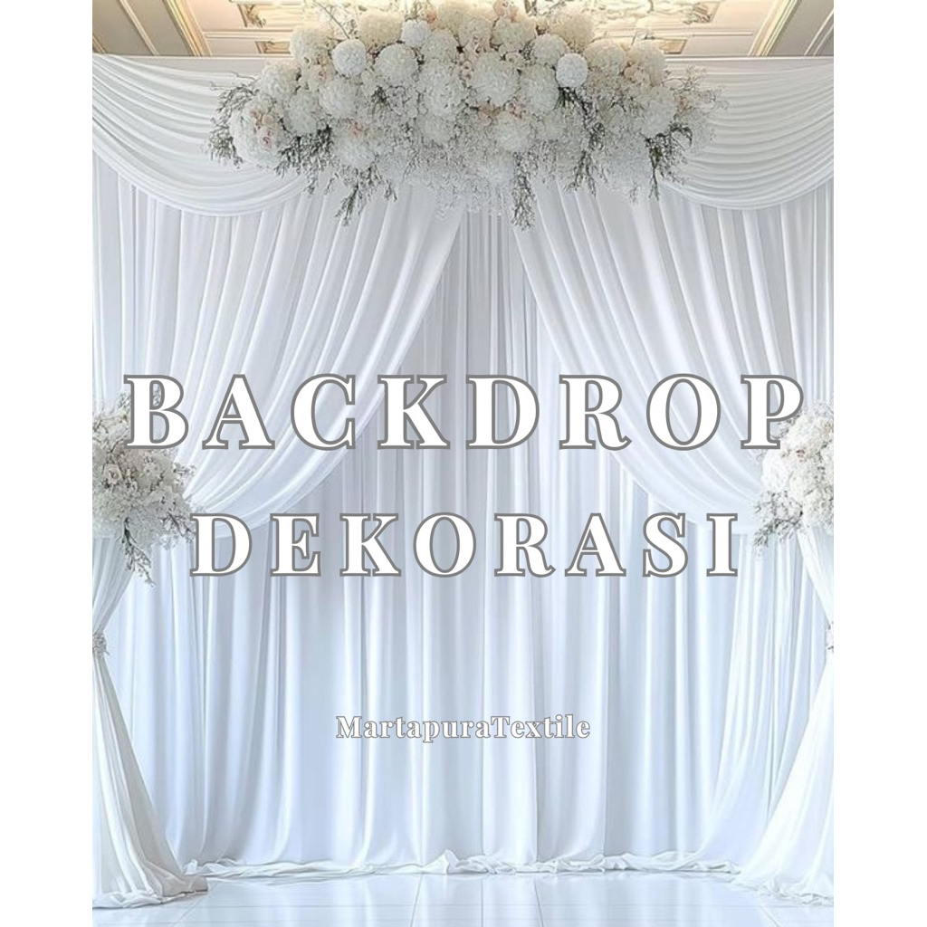 Kain Backdrop Dekorasi/Kain Filamin Abutay/Habute/Habutay/Kain Dekorasi Tenda Pelaminan