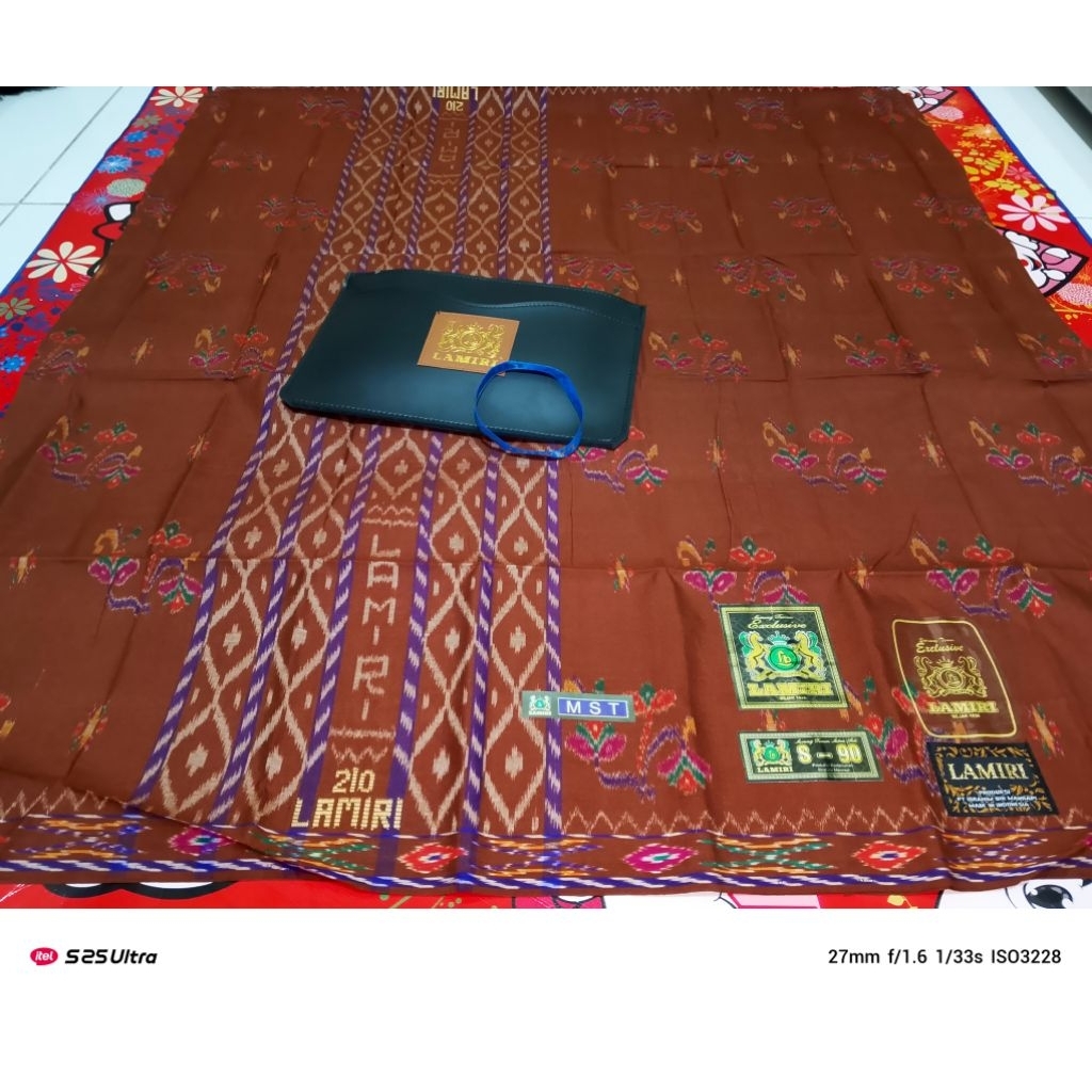 sarung lamiri s90 mst full sutra asli 100℅ istimewa mutif kembang mgt jahit tengah tenuntradisional