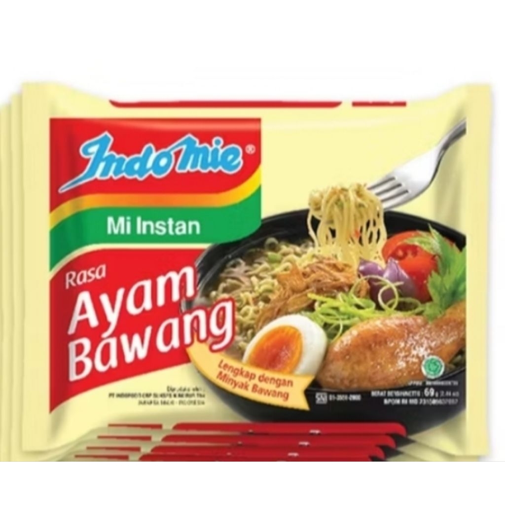 

Indomie mi instan Rasa ayam bawang (pcs)