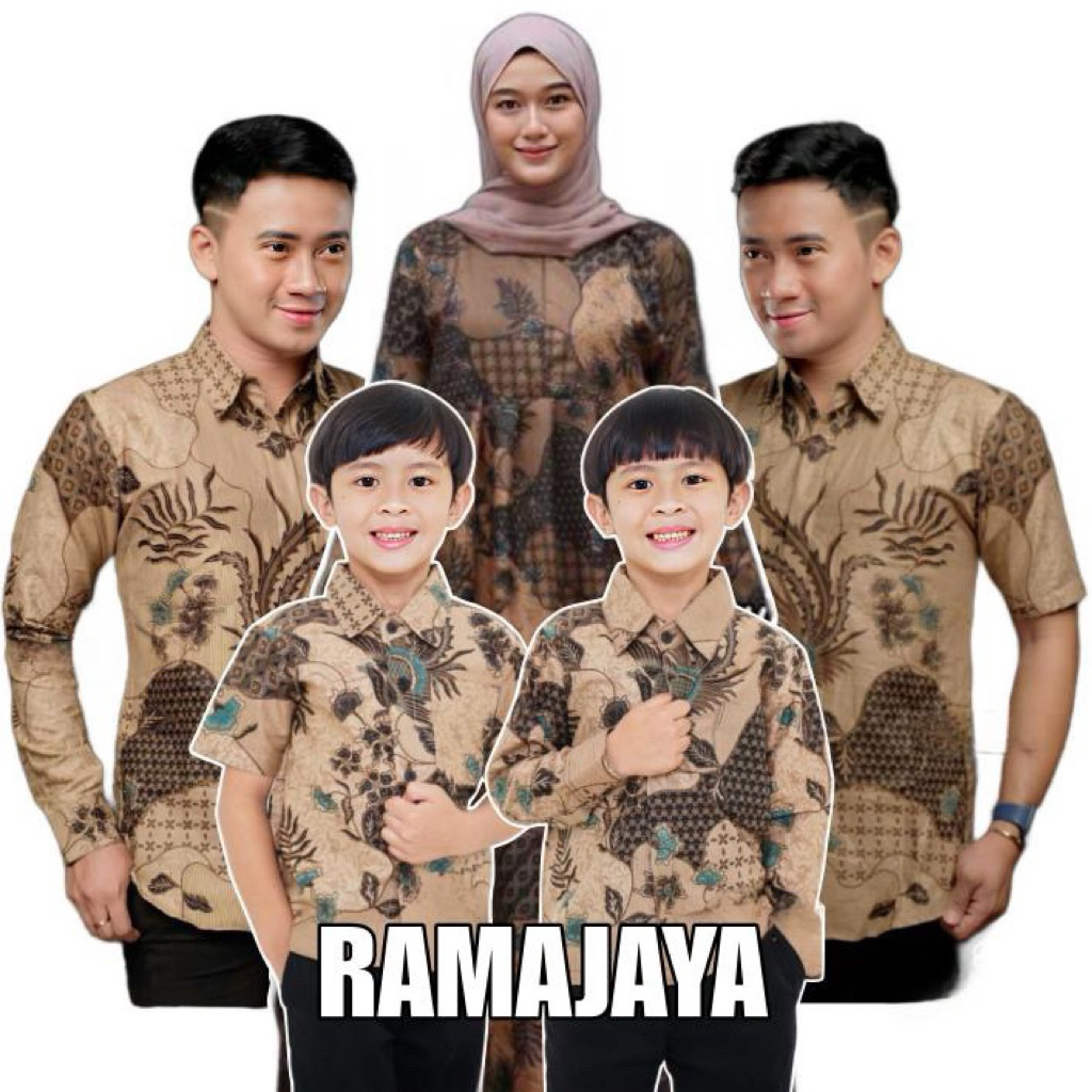 BAJU BATIK COUPLE KELUARGA || BAJU BATIK COUPLE PASANGAN || BAJU BATIK COUPLE MOTIF SEKAR JAGAT COKL