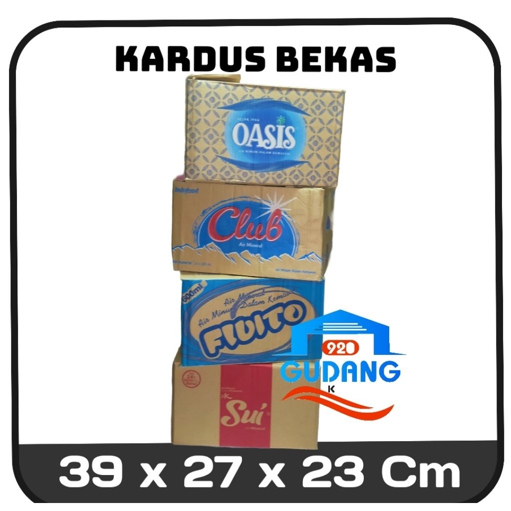 

KARDUS BEKAS MINUMAN BOTOL 600 ml