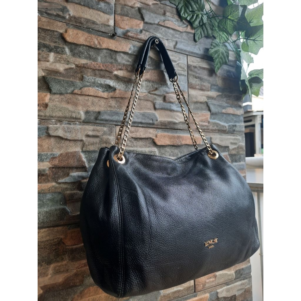 LOVCAT Totebag Hitam Rantai - TAS PRELOVED BRANDED ORIGINAL