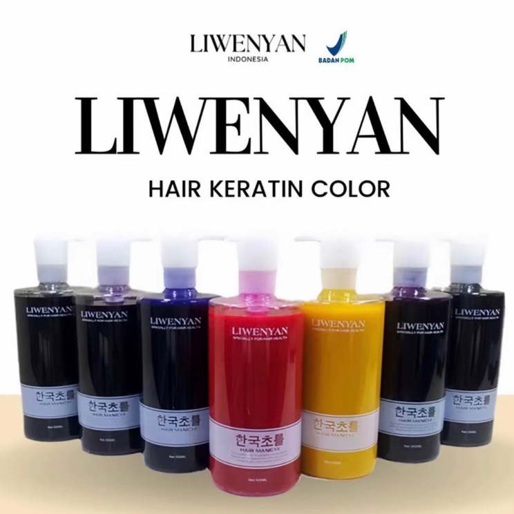 ASLIBPOM Cat Rambut Viral LIWENYAN ORIGINAL Intense Colors Shampo  Hadir Dengan 9 Varian Warna LIWEN