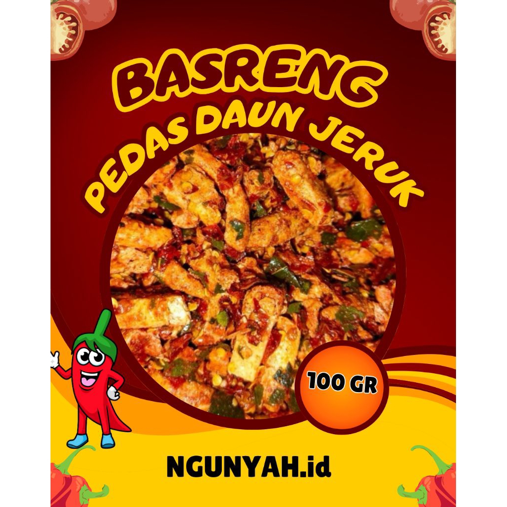 

100 gr Basreng pedas daun jeruk bakso goreng pedas rasa daun jeruk