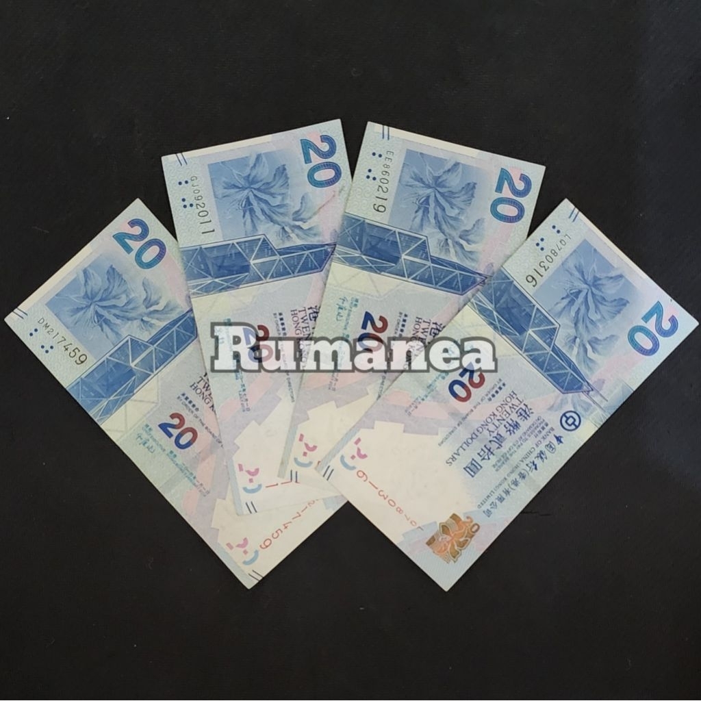 Dolar Hongkong Uang Asing Pecahan 20 Dolar Limited