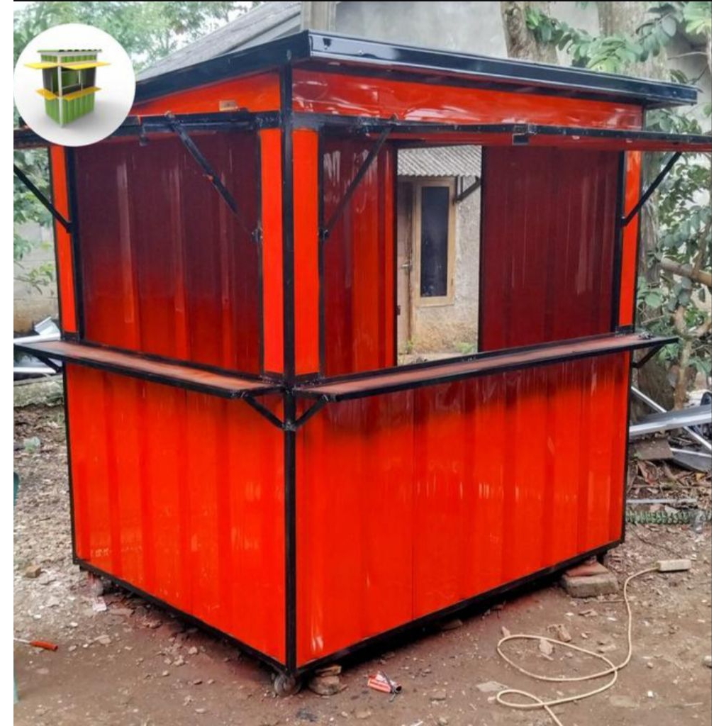 Booth kontainer ukuran 2xL1.5