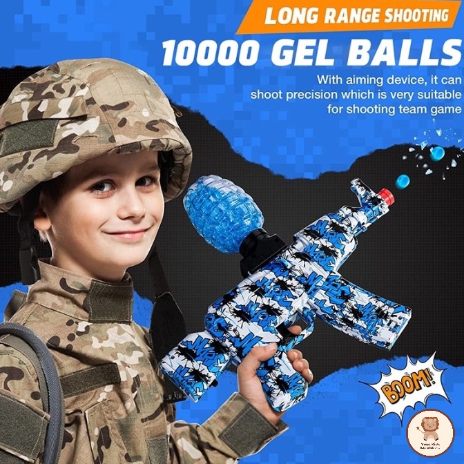 KODE E63Z Mainan Pistol Peluru Anak Laki Laki Electric Water Gel Blaster Gun Tembak Tembakan Baterai