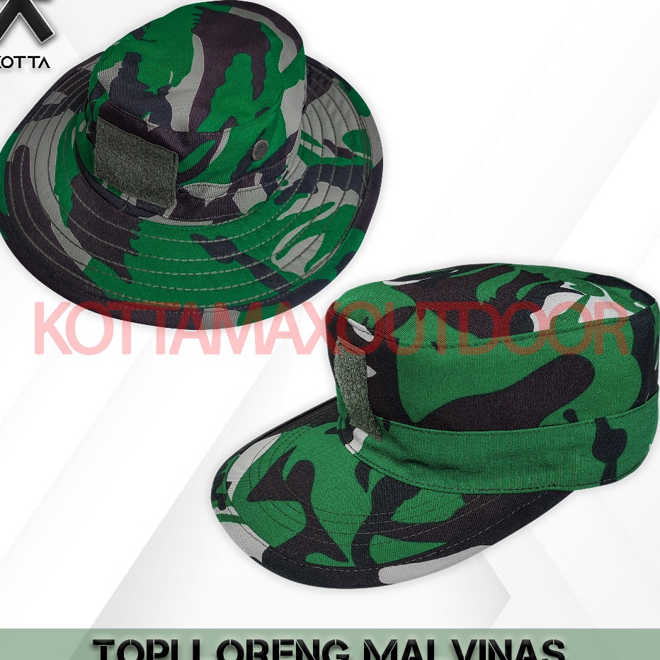 TOPI RIMBA VELBED LORENG MALVINAS  TOPI RIMBA LORENG TNI  TOPI KOMANDO VELBED LORENG TNI MALVINAS