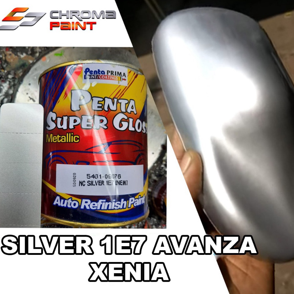 KODE Y17F Cat Penta Super Gloss Metalic NC SILVER 1E7  Silver Metallic 1 KG  14 KG  Cat Mobil dan Mo