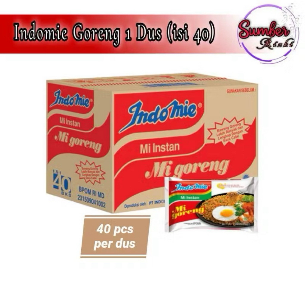 

❤️RYS❤️ ( JATIM ) Indomie goreng paket hemat kartonan isi 40 pcs perkarton