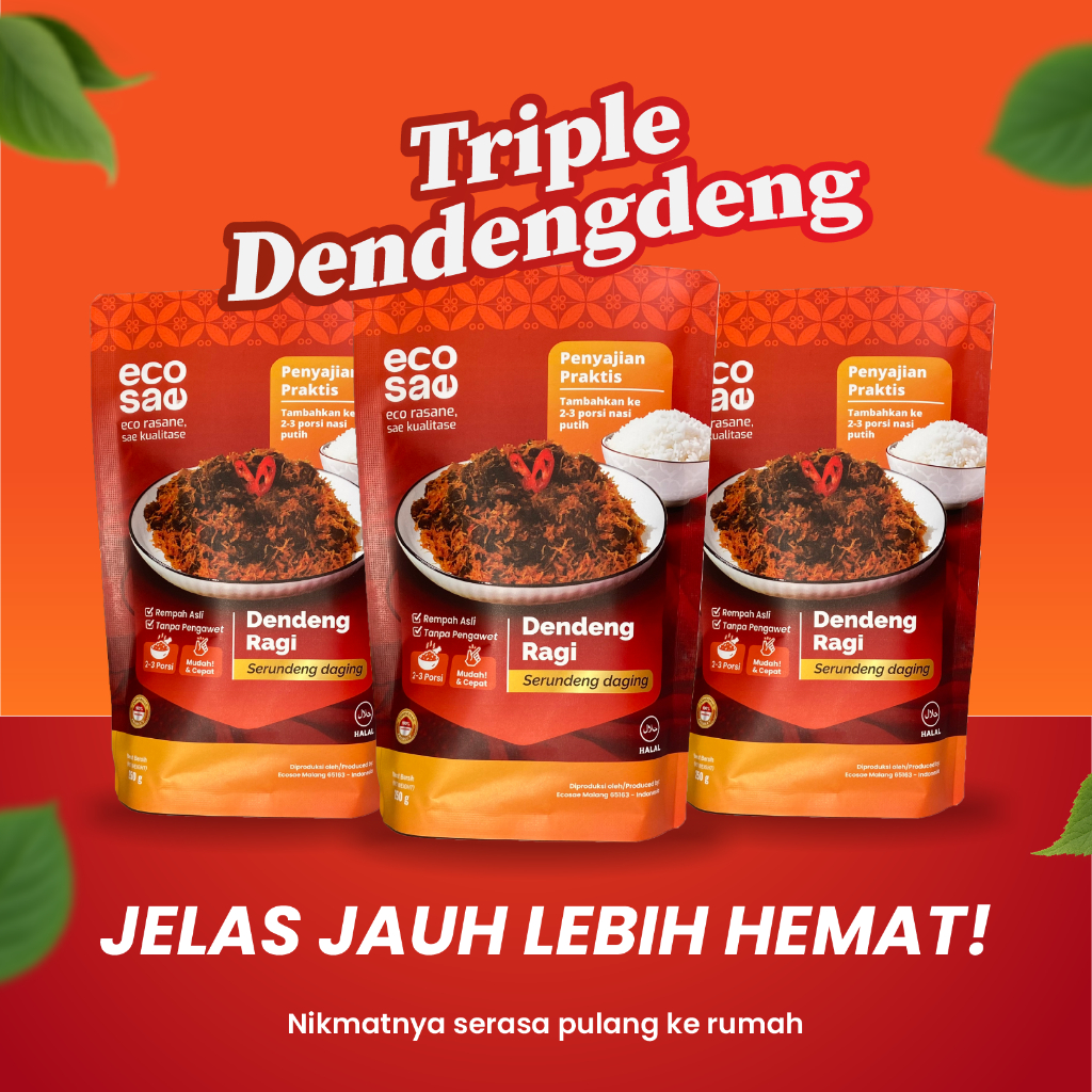 

Dendeng Ragi Daging Sapi Spesial Ecosae Isi 3 Triple Nikmat