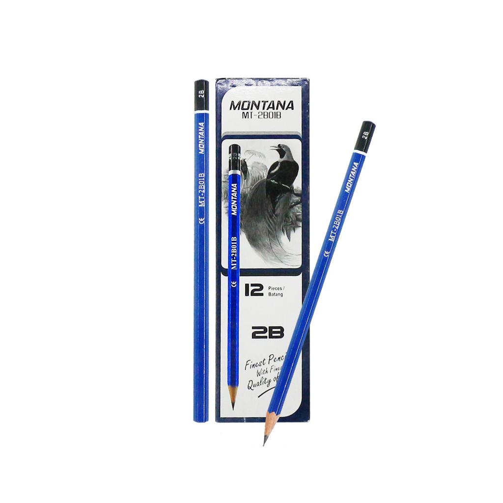 

Pensil 2B Montana Original - Pensil Kayu Montana MT-2801B - Pensil Komputer Ujian 1 Lusin / 12 pcs