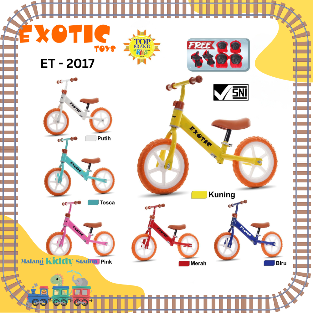 Sepeda Anak 3 Tahun Cewek Cowok Push Balance Bike Exotic ET-2017