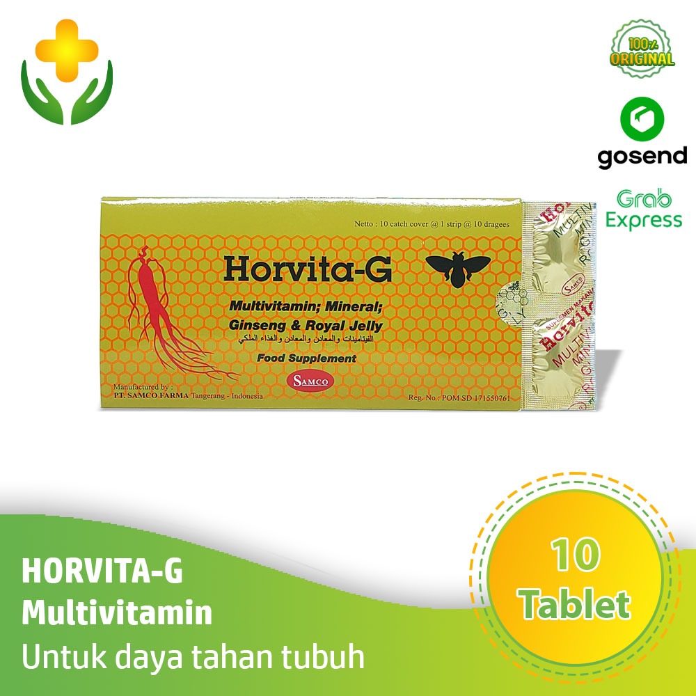 Horvita G 1 Strip 10 Kaplet - Suplemen Penambah Stamina | Horvita-G Strip