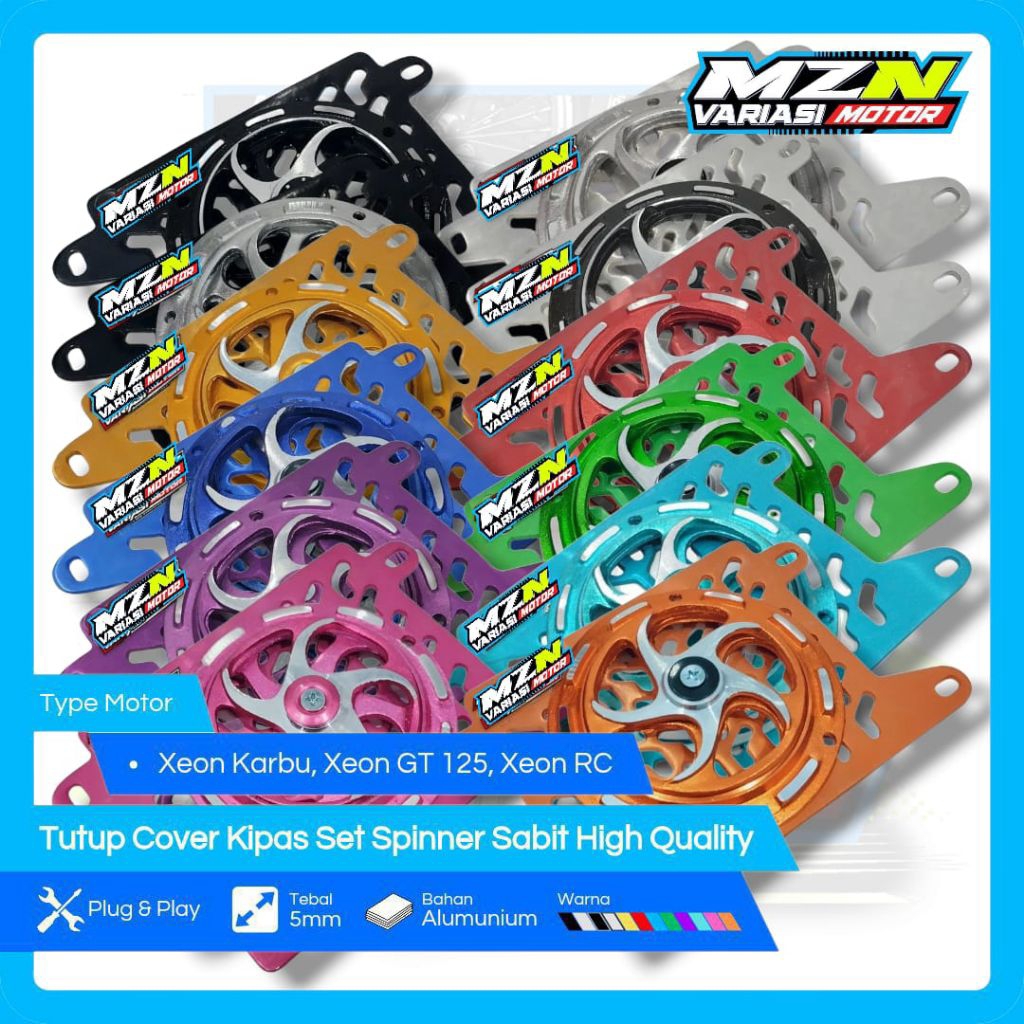 Cover Radiator Xeon Karbu Tutup Radiator Xeon GT 125 Xeon RC Set Spinner Sabit