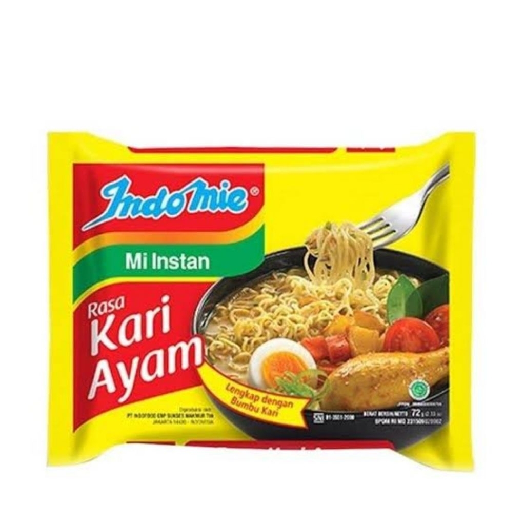 

Indomie Mi Instan Rasa Kari Ayam 72 gr x 40pcs