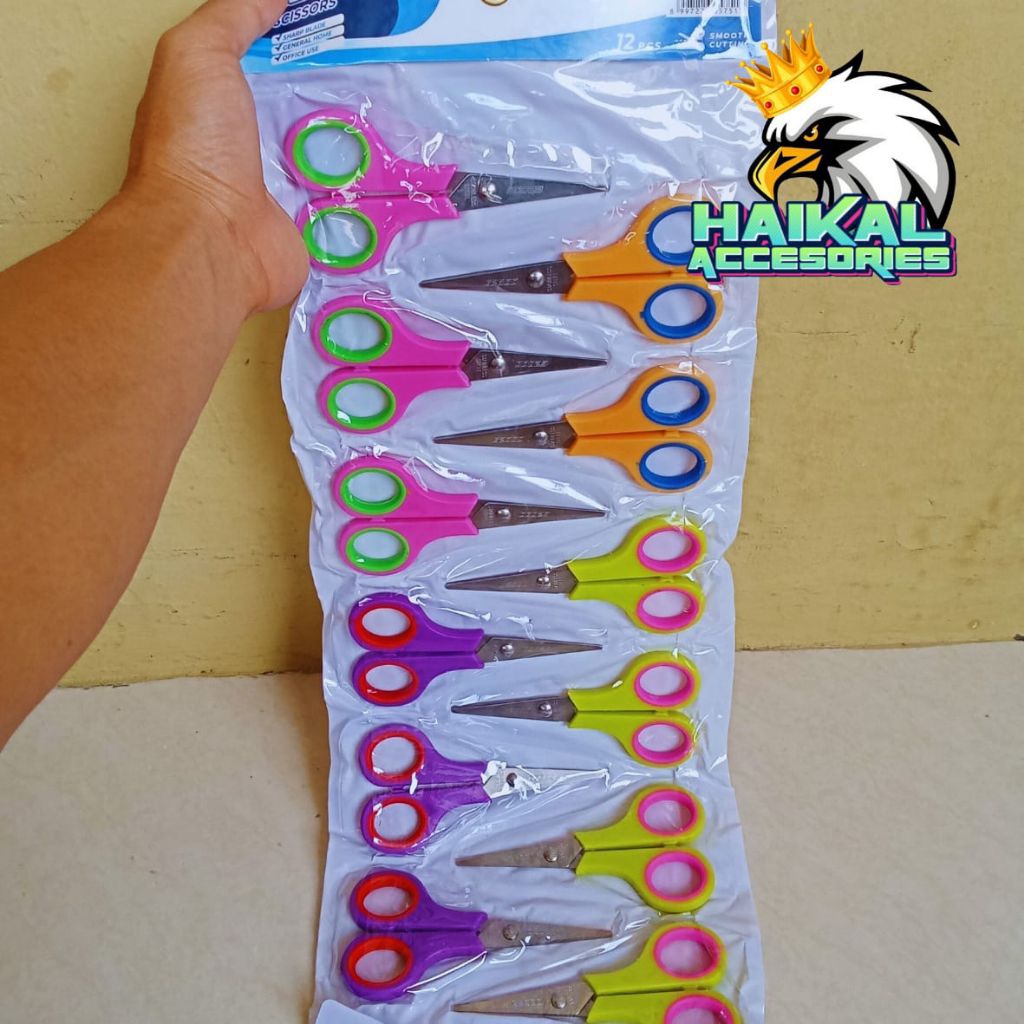 

Gunting Kecil Lembar Warna Warni Isi 12pcs Paket Hemat Untuk Usaha