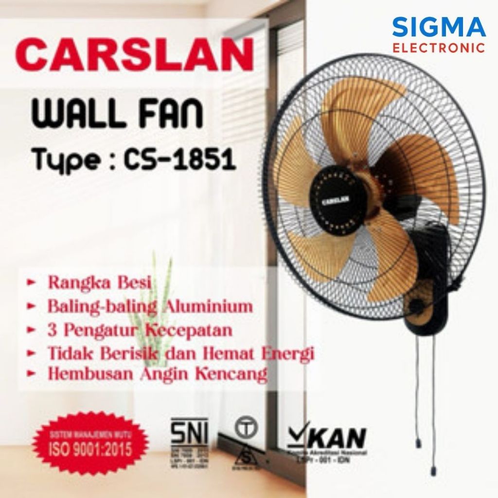 Kipas Angin Tornado Wallfan/ Kipas Dinding Tornado 18inch Carslan CS-1851