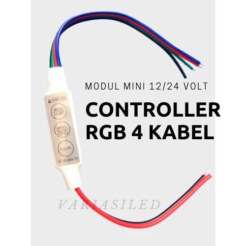 Mini Controller RGB 4 Kabel 5V-24V Modul Running Led Strip 5050/2835/3528/5730/5630