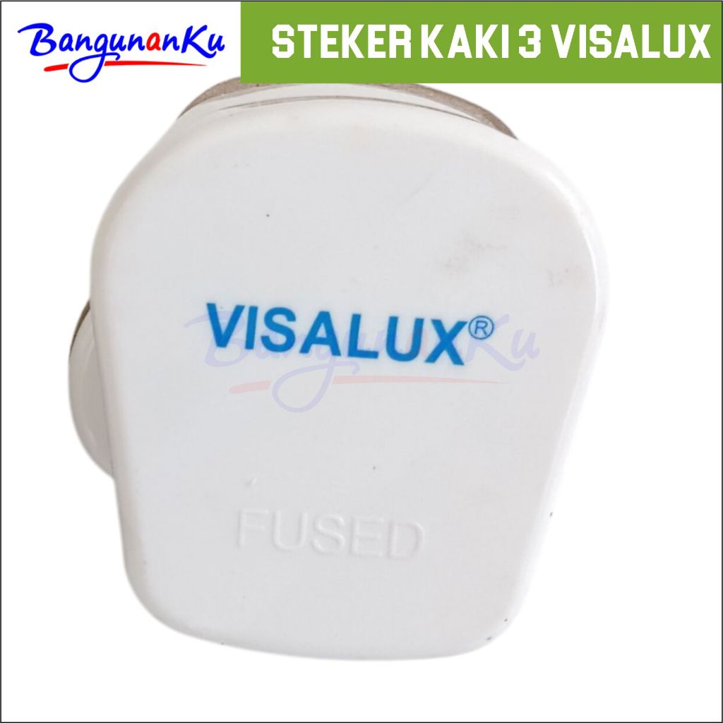 STEKER KAKI 3 VISALUX V9548P/STEKER LISTRIK 3 KAKI/COLOKAN ARDE VISALUX/PLUG KAKI 3 GROUNDED