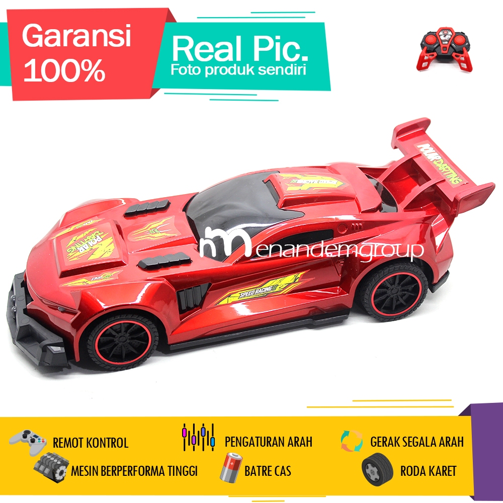 Mainan Mobil Remot Kontrol RC Sedan Balap Future Dynamic Sense Ukuran Jumbo 1:10 LED
