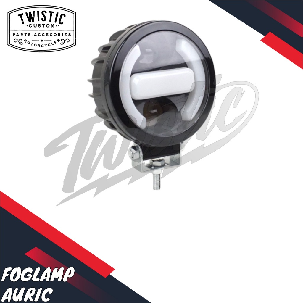 Lampu Tembak Foglamp Fog Lamp LED Auric 2 Warna Putih Kuning Motor Universal