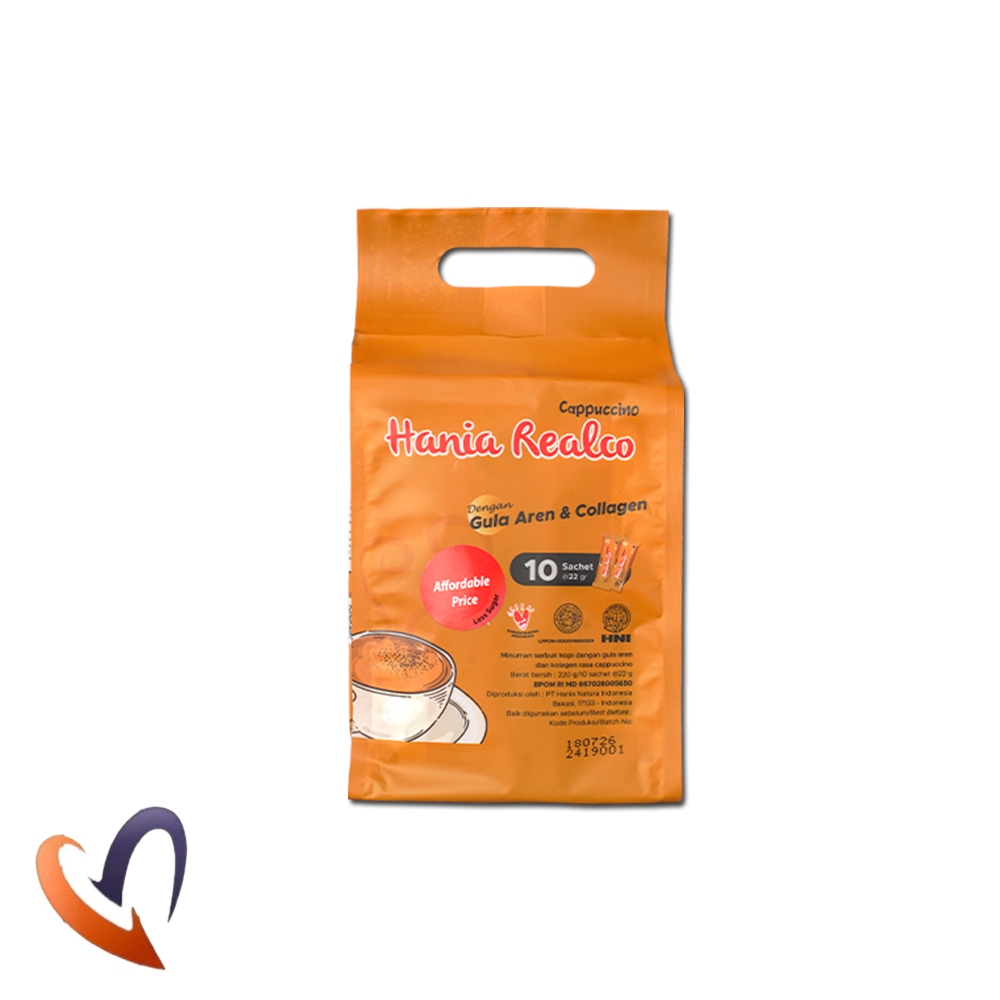 

Hania Realco Cappuccino Less Sugar HNI 10 sachet Kopi dengan Gula Aren & Kolagen