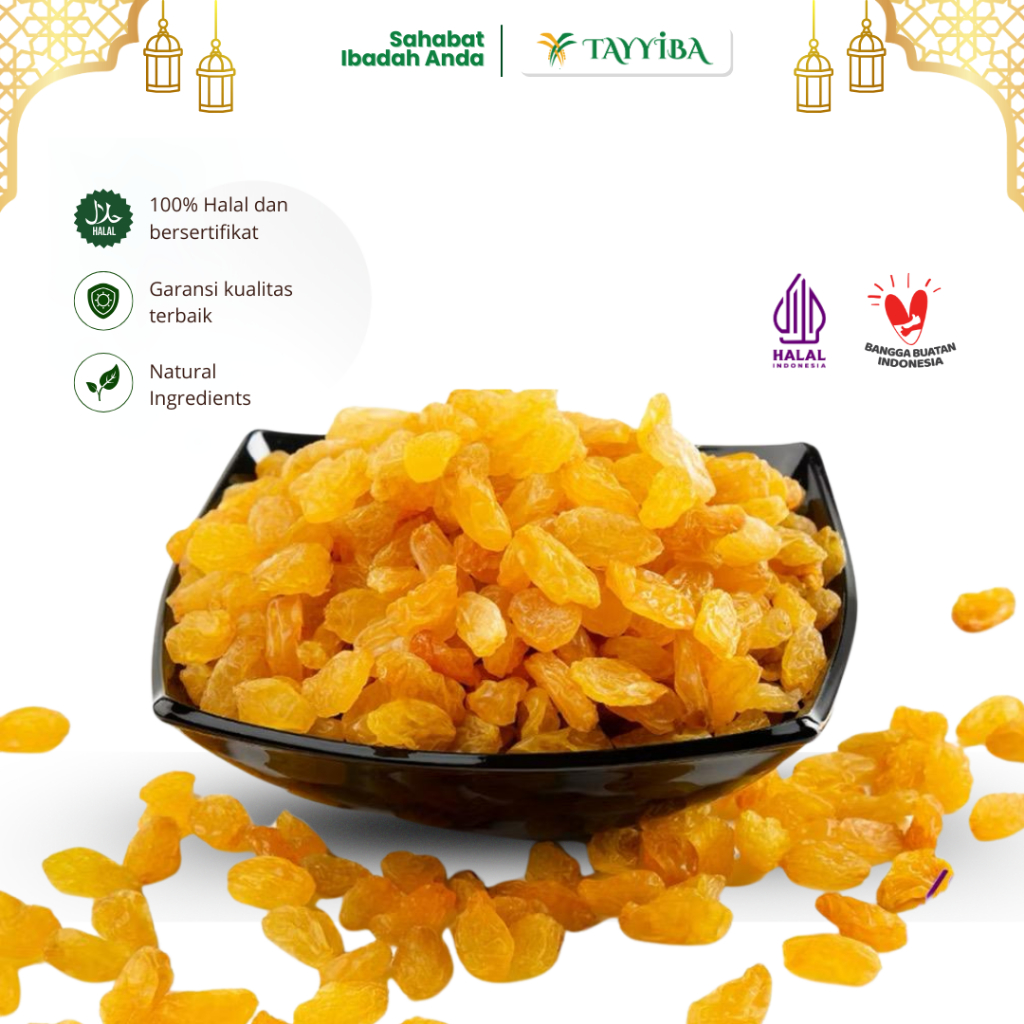 

Kismis Manis Ecer Golden Raisin Oleh Oleh Haji dan Umroh 500g