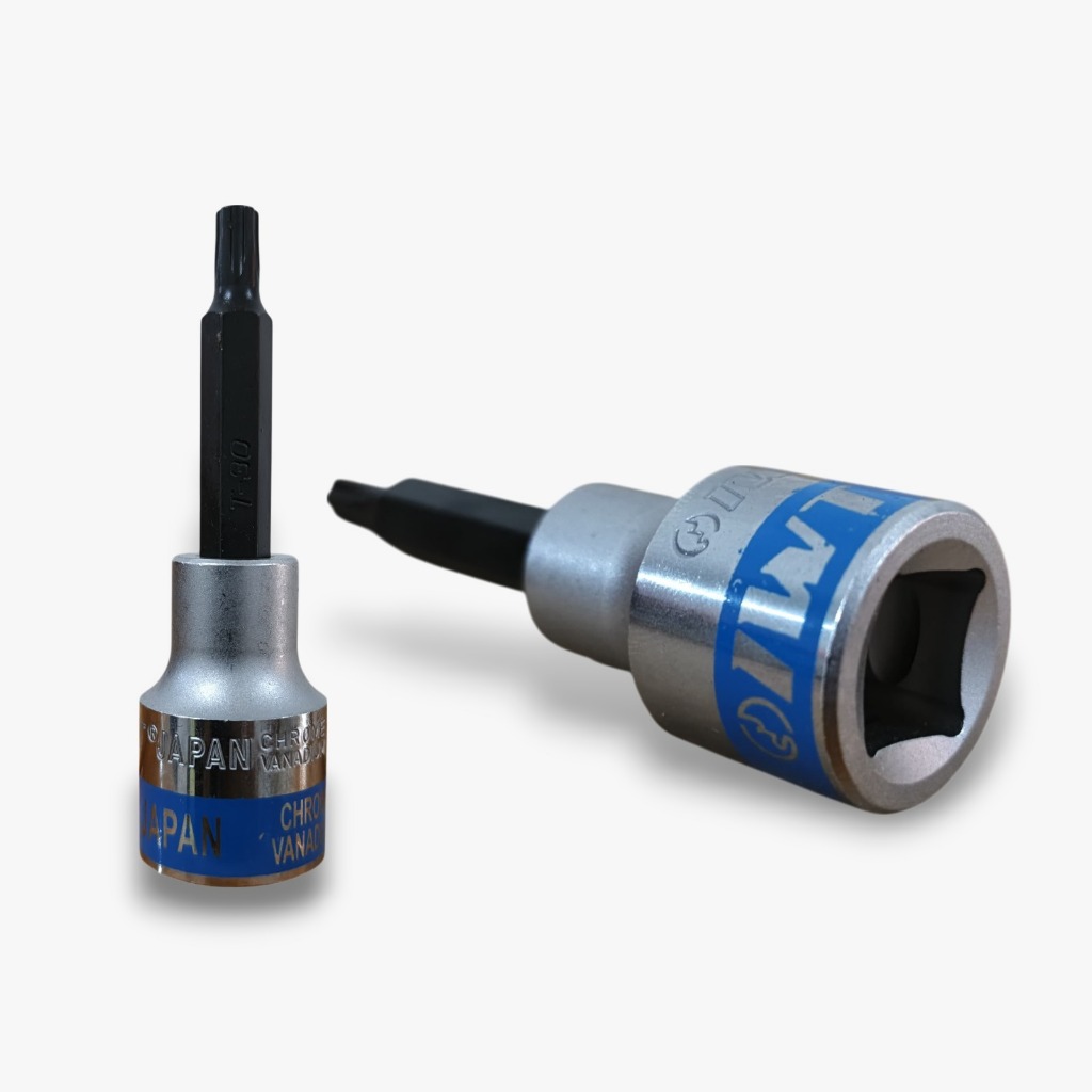 IWT Sok Torx Star Bit T30/T40/T50 1/2 Inch Drive / Mata Socket Kembang / Kunci Sock Bintang/IWT
