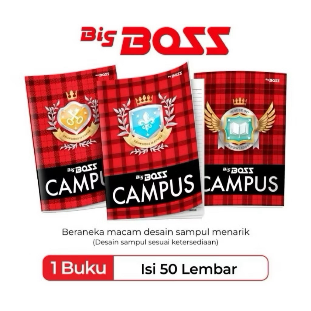 

Buku Tulis Big Boss Campus isi 50 Lembar 1 Pack isi 10pcs / Buku Sekolah / Buku Tulis Murah