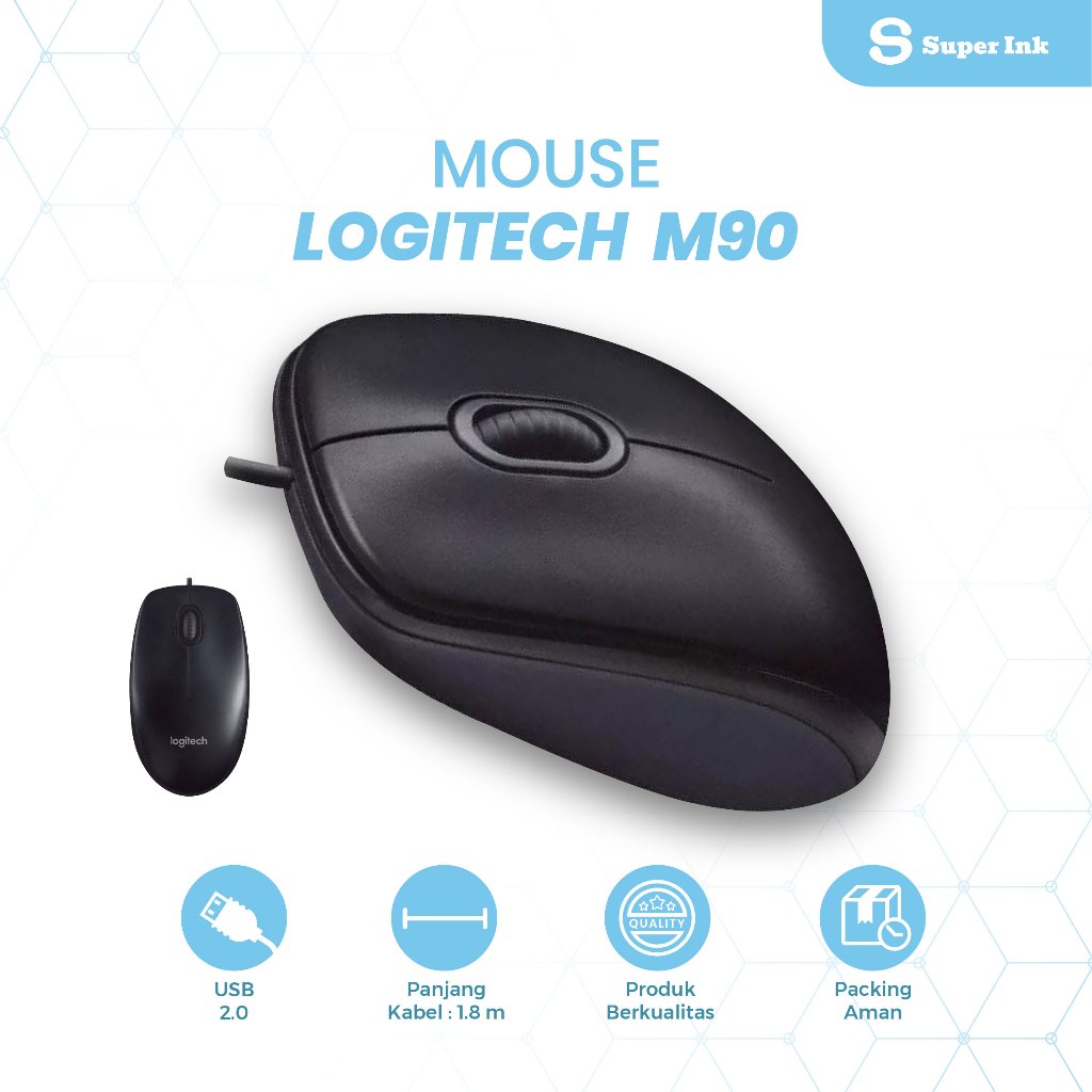 Mouse LOGITECH M90 Original Wired Mouse M90 Logitech Optical Mouse USB Logitech M90