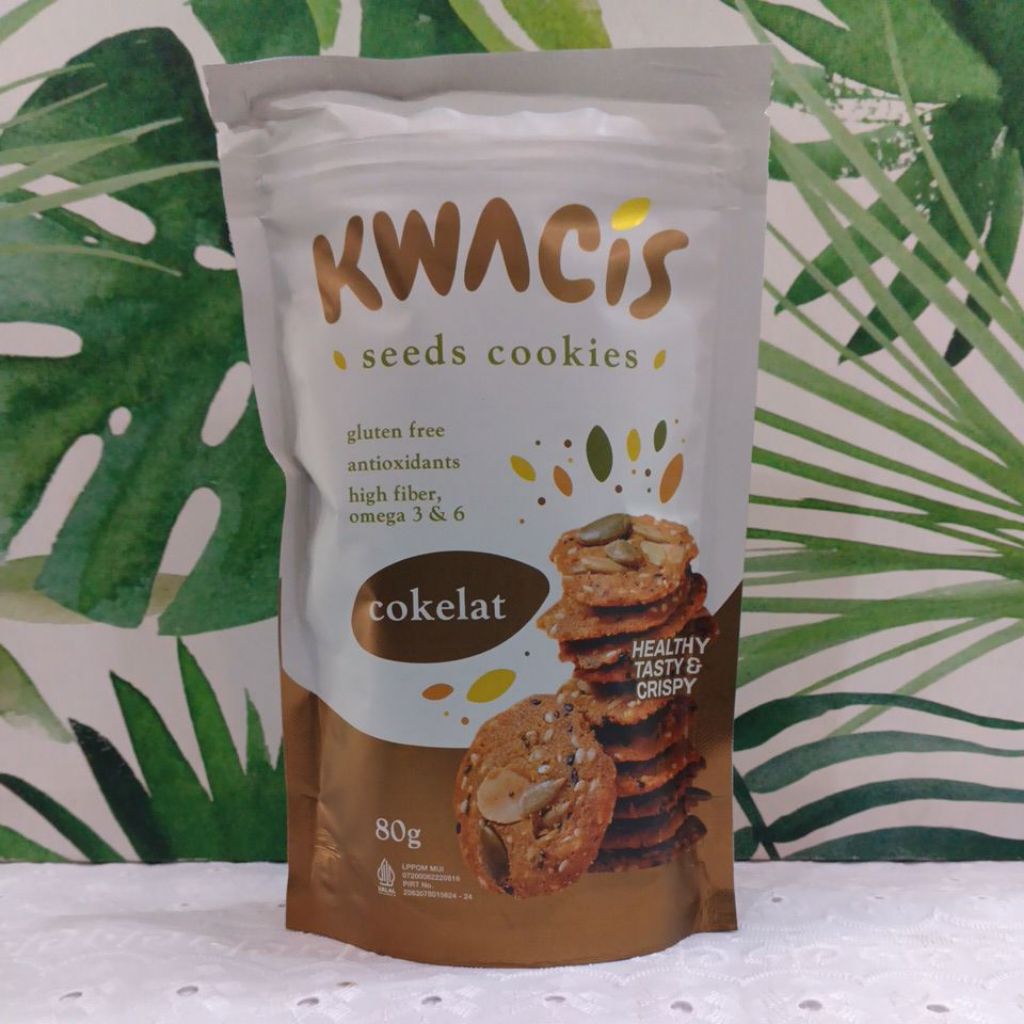

Kwacis Seed Cookies Coklat 80gr (Gluten Free )