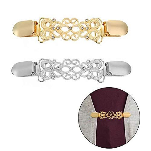 Klip Cardigan Aksesoris Kerah Kemeja Bros Penjepit Kardigan Dres Klip Selendang Paduan Sweater Retro